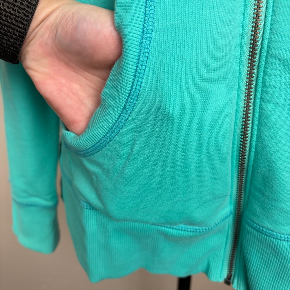 Columbia Sportswear Cotton Blend Teal Blue Zip-Up Hoodie Gorpcore Athleisure L - Picture 4 of 16